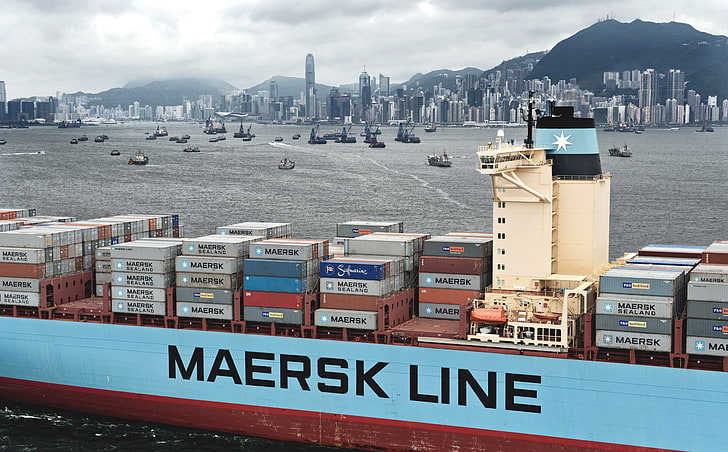 HD wallpaper: Maersk Line shipping boat, Hong Kong, The city, Court, The  ship | Wallpaper Flare